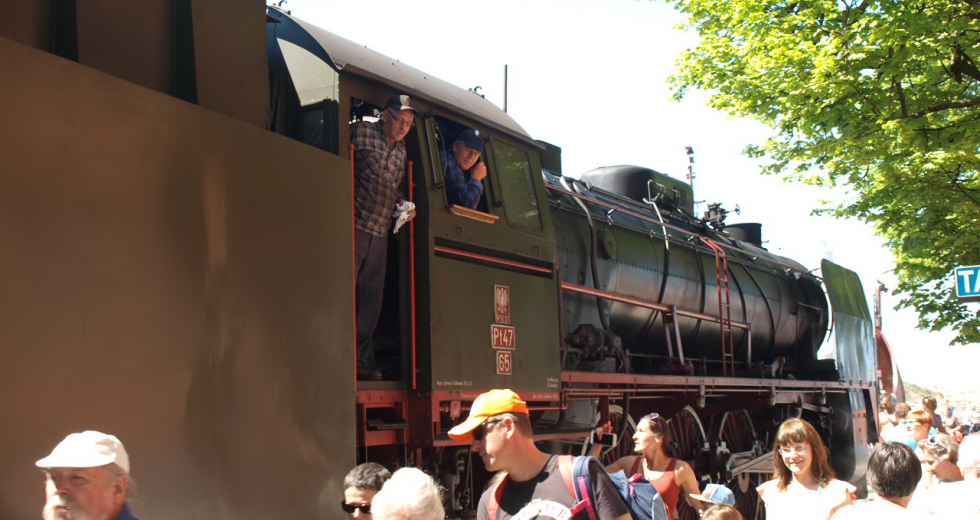 Pociąg parowy Pirat znów odwiedził Kołobrzeg