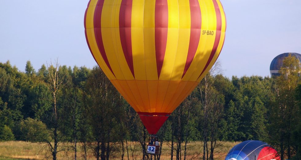 Balony lądujące tuż przy DK 11